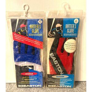 2 Easton Batters Gloves Adult RH Medium   # 3228